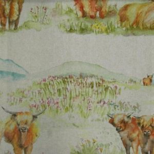 Highland cattle linen product detail