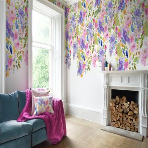 Bluebellgray wisteria garden mural room 2 product detail