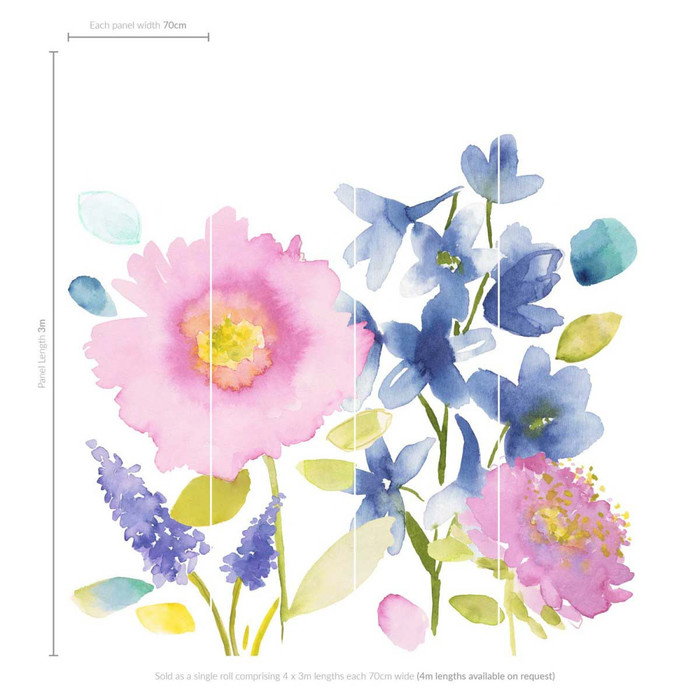 Bluebellgray florrie mural wallpaper product detail