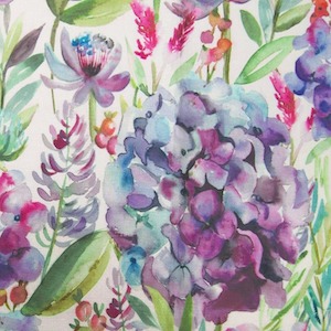 Hydrangea linen grape cream 30m product detail