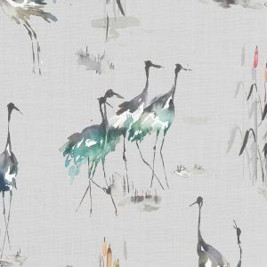 Voyage fabric cranes cobalt product detail