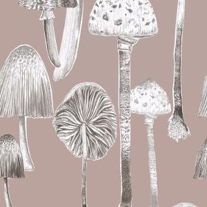 Voyage wallpaper toadstools taupe product detail