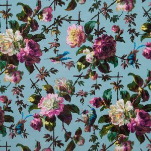 Clarke Clarke Renaissance Velvet F1215 02 Seafoam Fabric Top Designer