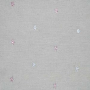 Ian mankin fabric embroidered union star pink product detail