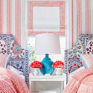 Thibaut New Haven Stripe Wallpaper T Coral Top Designer