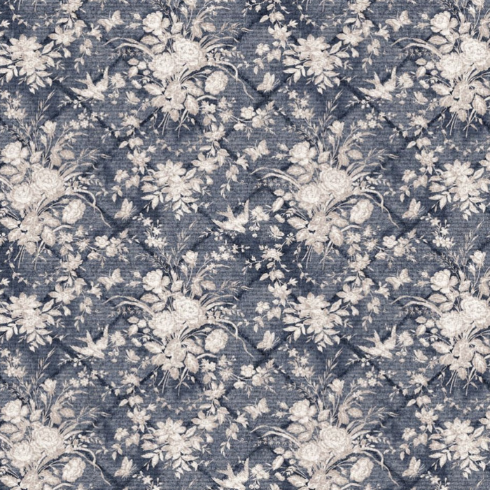 Ralph Lauren | Eliza Floral | Fabric | FRL5146 | 02 Vintage Blue | Top  Designer