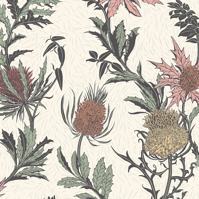 Scottish Thistle Fabric Wallpaper and Home Decor  Spoonflower