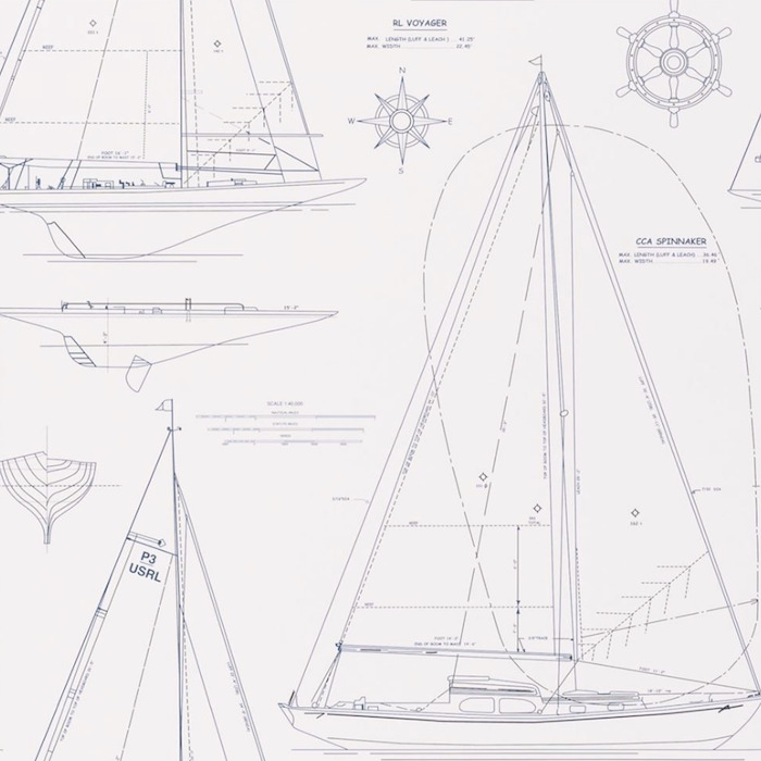 Ralph Lauren Boat Blueprint Wallpaper PRL5035 01 Top Designer