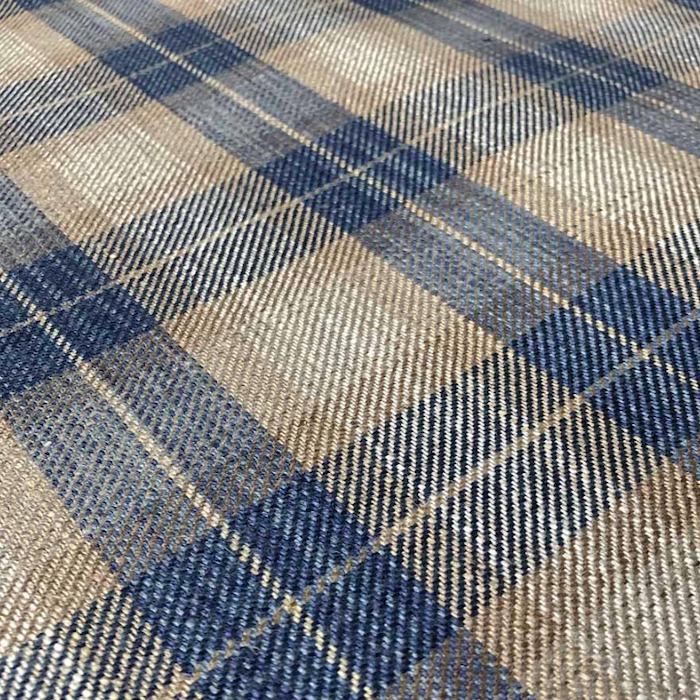 Kintyre check blue fabric product detail