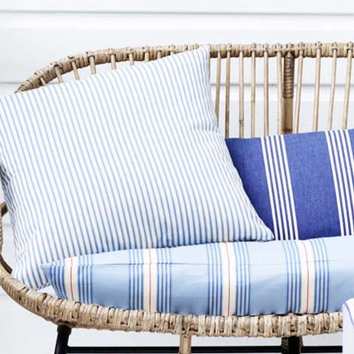 Panama stripe indigo fabric product detail