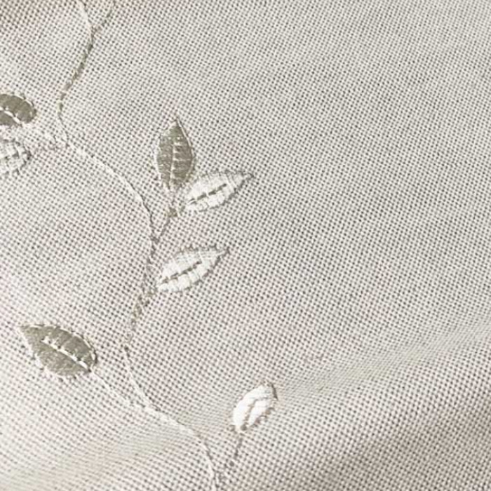 Embroidered leaf cream product detail
