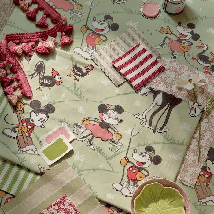 Mickey at the farm fabric product detail