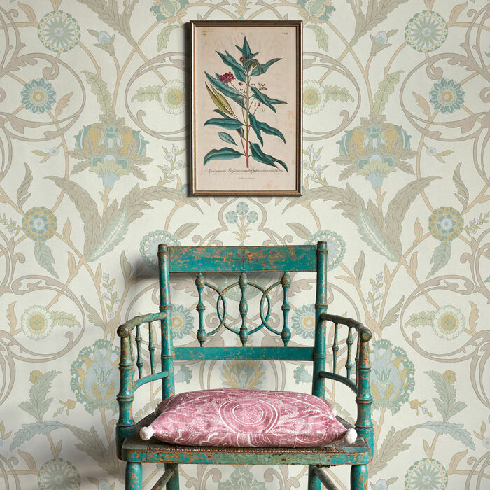 Lewis and Wood Ipek Damask Wallpaper LW199 Pugin Top Designer