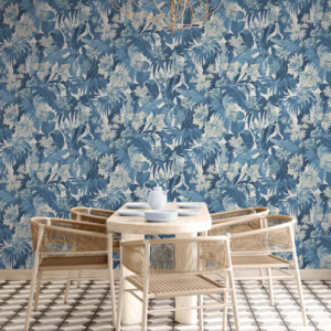 Tropical floral wallpaper product listing