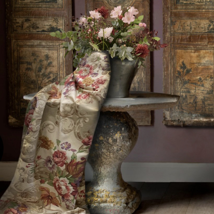 Floral rococo fabric product detail