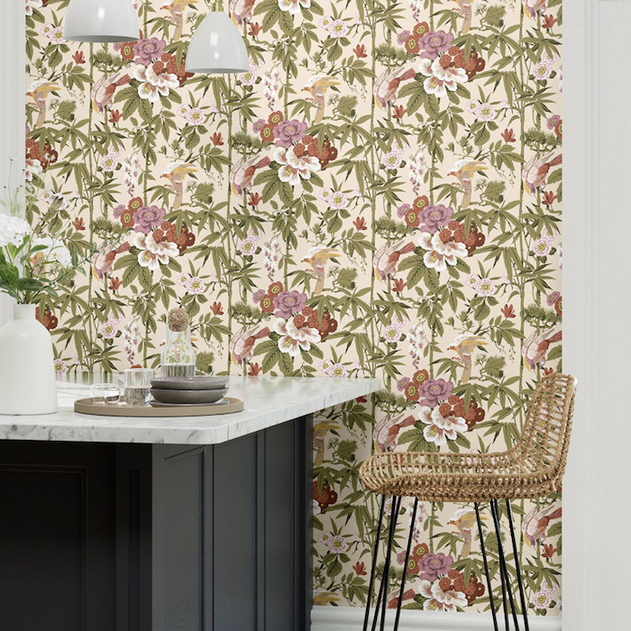 Bamboo birds wallpaper product detail
