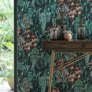 Green wall wallpaper product listing