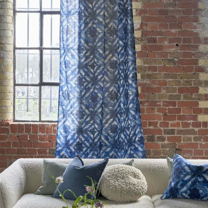 Parquet batik indigo fabric product detail