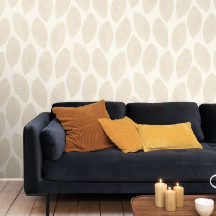 Graphic leaves wallpaper product detail