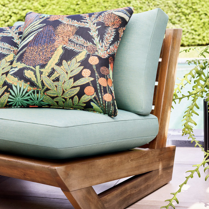 Protea print fabric product detail