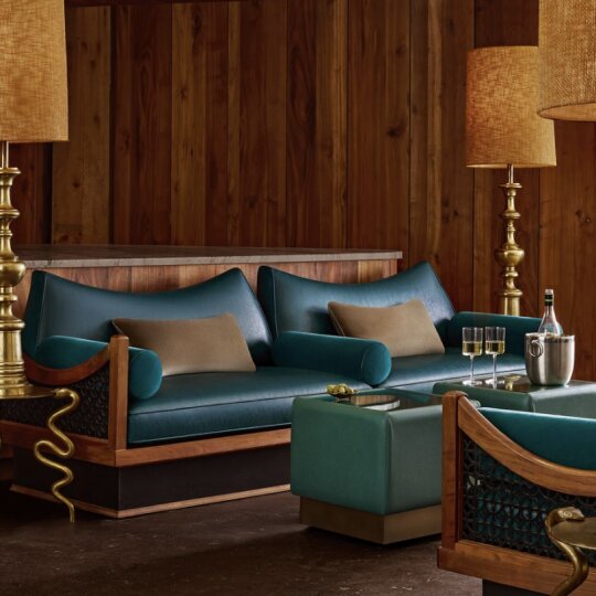 Thibaut vegan leather collection large square