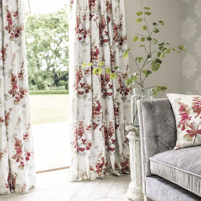 Delphiniums fabric product detail