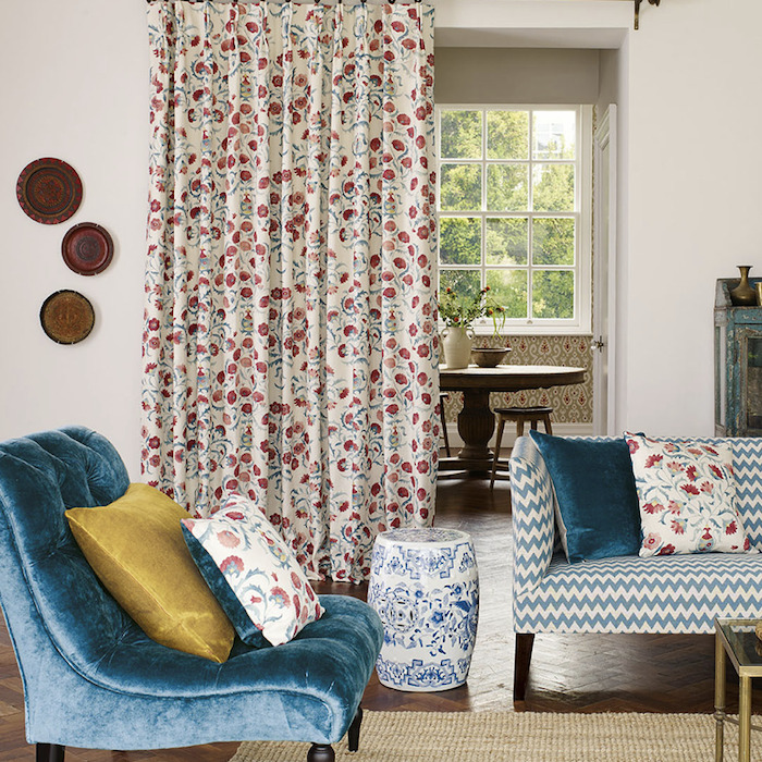 Ottoman flowers fabric product detail