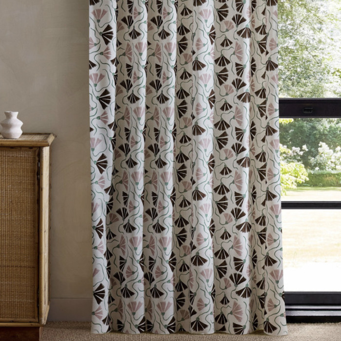 Fringed poppy fabric product detail