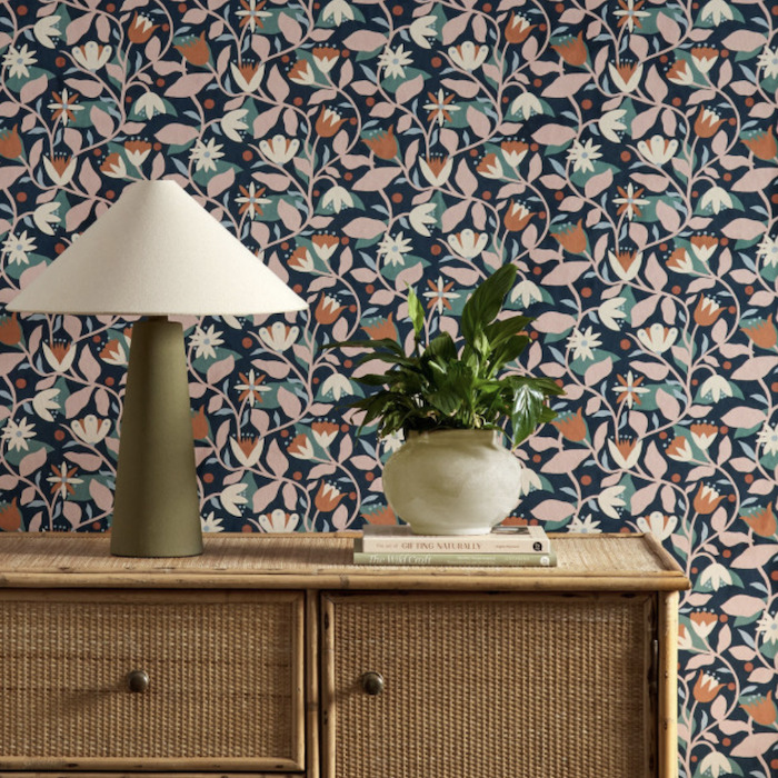 Dancing daisies wallpaper product detail