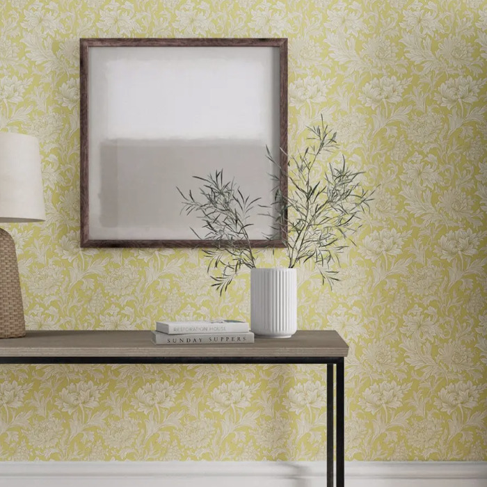 Sim chrysanthemum toile wallpaper product detail