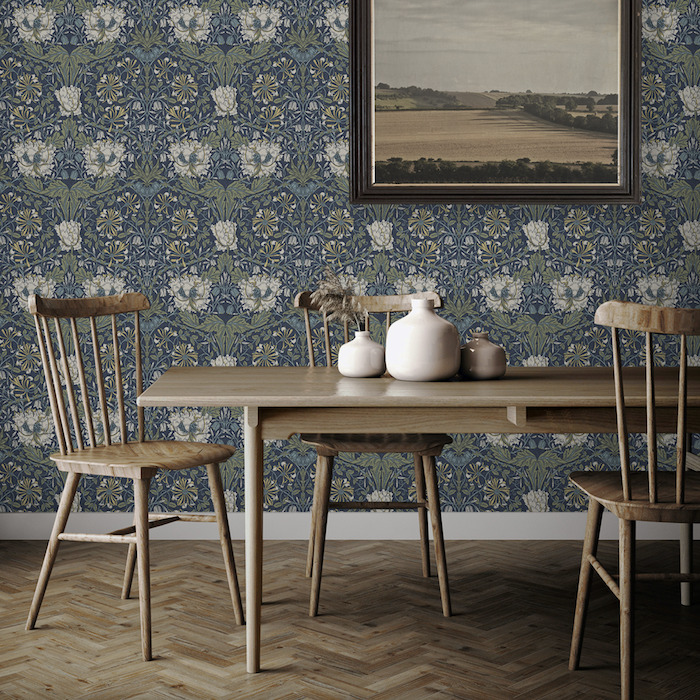 Ogee flora wallpaper product detail