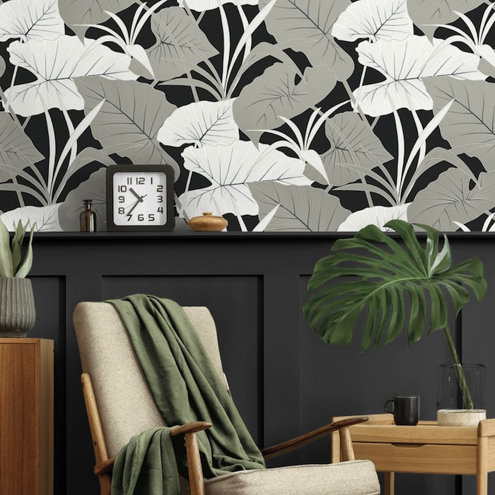 Elephant leaves wallpaper product detail