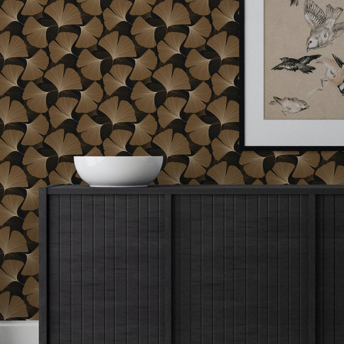 Tossed ginkgo leaf wallpaper 2 product detail