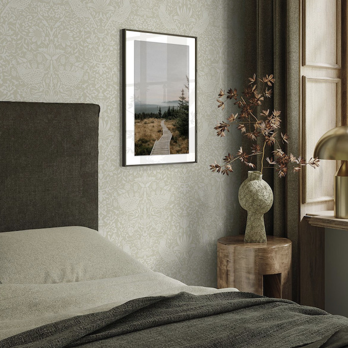 Tonal bird garden wallpaper product detail