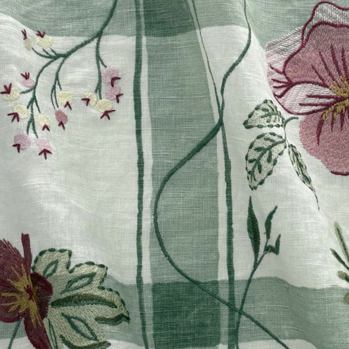 Floralcheck fabric product detail